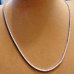 Chains S925 Sterling Silver Collares Mujer Diamond Necklace For Women Fine Naszyjnik 925 Jewellery Necklaces Females Gemstone