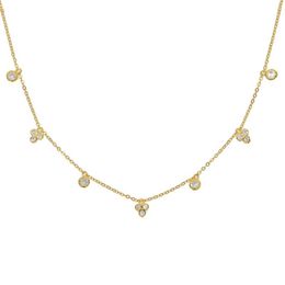 925 sterling silver geometric round triangle cz charm choker chain elegance women Jewellery lovely gorgeous cz drop collarbone neckl268S