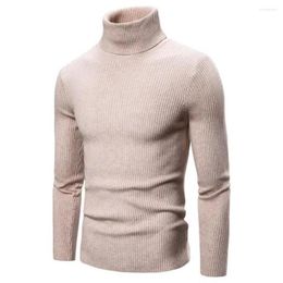 Men's Sweaters Autumn Winter Men Knitting Sweater Long Sleeve Turtleneck Slim Fit Ribbed Pullover Tops Streetwear Knitwear