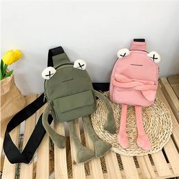 Evening Bags Personality Girl Small Bag Cartoon Cute Frog Casual Messenger Chest Unisex Shoulder Crossbody Wholesale 231010
