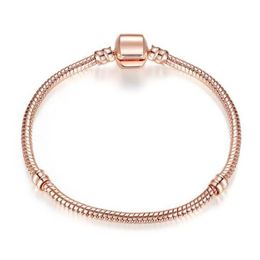 Vecalon Rose Gold Color & Silver Snake Chain Bracelets DIY Bracelet Jewelry 16CM-23CM 8 Size Choice275x