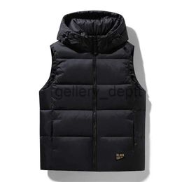 Men's Down Parkas Men Black Gold Down Vest Jacket Winter Men Warm Waterproof Sleeveless Jacket Autumn Casual Windproof Thicken Waistcoat Brand Man J231010