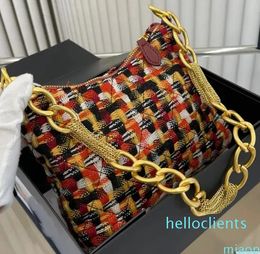 Luxury Hobo Chain Underarm Bag Designer Shoulder Bag Luxury Chain Strap Thick Chain Tote Women Handbag