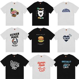 Human Made Japanese Men's and Women's T Shirts Designer Cute Short Sleeve Cartoon Duck Pattern Loose Cotton Couple T-shi204V