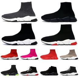 outdoor shoes Speed 1.0 2.0 Paris Sock Shoes mens shoes designer shoes Plate-forme Graffiti Knit scarpe Triple Black white Glitter trainers Woman sneakers