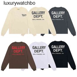 Designer American Mens Galleries DEPTTS 2023ss t Shirts Fashion Multicolor Basic Double Cotton Long Sleeve T-shirt Fat Backing GVJ2
