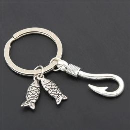 1 Piece Of Fish Hook Key Chain Charm Handmade Fishing KeyChain Jewellery The Best Gift For The Angler Hobby ZZ