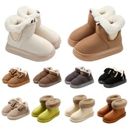 GAI Designer Lamb Hair Cover Heel Boots Men Boots Winter Warm Shoes Brown White Outdoor Plush Comfort Cotton Women Shoes 36-45eur