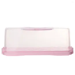 Gift Wrap Rectangular Bread Box With Handle Translucent Cake Container Packaging Storage Case For Dry Fresh Foods Loaf Keeper