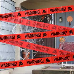 Other Festive Party Supplies Halloween Warning Tape Halloween Props Window Prop Party Danger Warning line Halloween Decoration Witch Balloons R231011