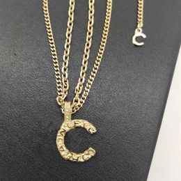 2022 Top quality pendant necklace with words shape design diamond for women wedding jewelry gift have box stamp PS71092185