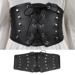 Cinture Cintura elastica in vita per banchetti Cintura femminile con ampio corsetto in corda da annodare per cappotto