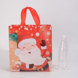 Christmas Decorations Non-Woven Tote Bags Multi- Patterns Reusable Grocery Xmas Party Favor Or Shopping Use