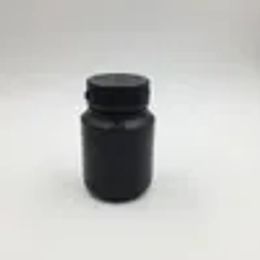 50pcslot 100ml 100cc Plastic HDPE Black Pharmaceutical container Pill Bottles with hard pullring cap for Medicine Packaging ZZ