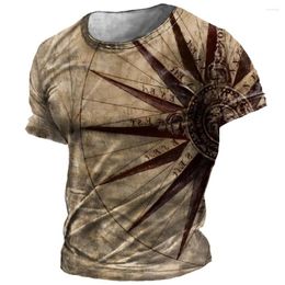 Men's T Shirts T-shirt Round Collar 3D Print Short-sleeved Loose Daily Top Strong Summer Clothes