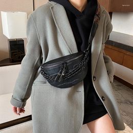 Waist Bags Luxury Women Chest Bag Winter Trend Quality Leather Shoulder Phone Pack Designer Brand Crossbody Purse