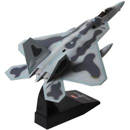 1 100 Scale Aeroplane Model Toys USA F22 F22 Raptor Fighter Diecast Metal Plane Model Toy For Kids Gift Collection Y200428230p3787047