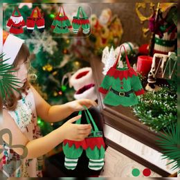 Christmas Decorations Creative Gift Bag 2024 Santa Trouser Candy Tree Pendant