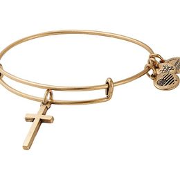 Alex and Ani Divine Guides Expandable Bangle Bracelet for Women Archangel Michael Engraved Charm Rafaelian Finish 2 to 3.5 in