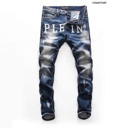 Eans Plein Philipps pp Pink Paradise Classic Fashion Man 157489 Jeans Rock Moto Mens Casual Design Ripped Jeans Biker Distressed Skinny Denim CGNE