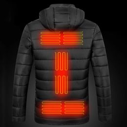 Men's Jackets Thermal Coat Clothing 9 Areas Winter Waterproof Windproof Warm USB Electric for Outdoor Camping Hiking 231011