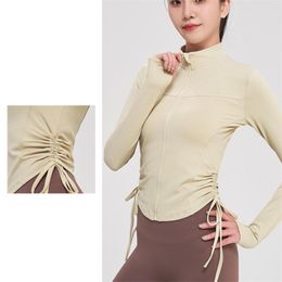 Active Shirts Fitness Tops Slim Long Sleeve Zipper Running Yoga Clothing Quick Dry Breathable Sports Jacket Women