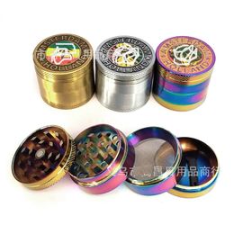 Herb Leaf Zinc alloy Aluminum Herb Amsterdam Grinders 4 Parts 40mm Metal CNC Grinder Magentic Designed with Pollen Catcher Scraper