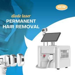 Free shipment 808nm diode laser painless ice laser hair removal machine 3 wavelengths Painless Permanent Epilator