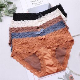 XUNMEIFU Lace Sexy Panties High-end Milk Silk Underwear Women Lingerie Female Youth Fashion Ladies Hip Briefs European Classical286f