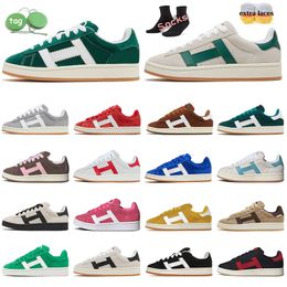 high quality designer Casual shoes Luxury Suede Sneakers grey Black Dark Green Cloud Wonder White Semi Lucid Blue Ambient Sky mens womens outdoor trainer running