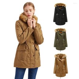 Women's Down Winter Military Coat Women Cotton Wadded Hooded Jacket Parka Medium-long Casual Thickness Large Size 4XL Snow Outwear Parkas