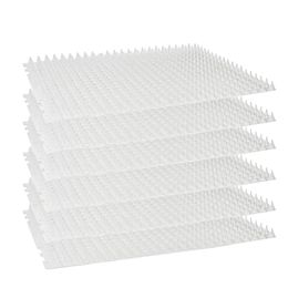 Cat Beds Furniture 6PCS Transparent Cat Repellent Mat Garden/Indoor Anti-Cat Dogs Prickle Strips Plastic Spike Thorn Pet Deterrent Mats with Spikes 231011