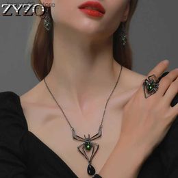 Other Fashion Accessories ZYZQ Unique Punk Spider Shape Drop Earrings Set For Halloween Female Jewellery Gift Gothic Exaggerated Ornaments Q231011