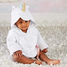 Pajamas Size M 2-3 years kids Shark Hooded Animal modelling infant toddler's Bathrobe/Cartoon Baby Towel/Character kids bath robe 231006