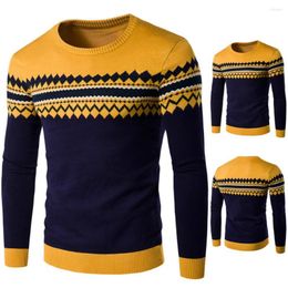 Men's Sweaters Sweater Top Premium Winter Classic Crew Neck Long Sleeve Thick Stylish Pullover Ideal For Autumn Clothing