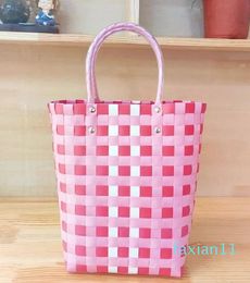 Shopping Bags Handmade Women's Handbags Luxury Tote Plastic Woven Basket Small Summer Beach