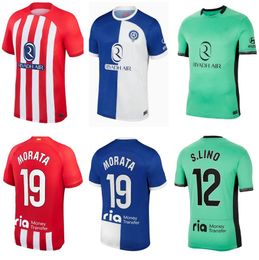 S-4XL 23/24 Atletico Madrids MORATA Soccer Jersey 2023 KOKE GRIEZMANN MEMPHIS CORREA Shirt S.LINO M.LLORENTE MOLINA SAUL REINILDO J.M.GIMENEZ kids kit Football Uniform