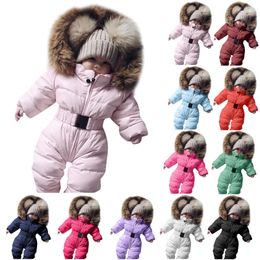 Rompers Winter Clothes Baby Snowsuit Infant Girls Romper Hooded Warm Outerwear Jacket Jumpsuit Coat conjuntos de menino 231010
