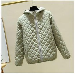 Women's Jackets Literary And Artistic Retro Autumn Winter Jacket Pure Colour Cotton Hooded Coat Women Loose Versatile Thin Warm Casual Tops