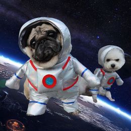 Cat Costumes 3d Dog Astronaut Costume For Halloween Funny Pet Cosplay Costume Polyester Hooded Puppy Clothes Personalized Teddy Coat 231011