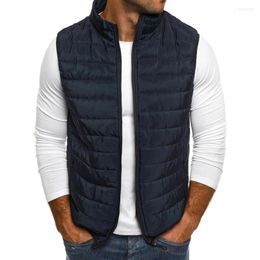 Men's Vests Vest Men Autumn Jackets Thick Man Sleeveless Coats Male Cotton-Padded Waistcoat Gilet Veste Hommes