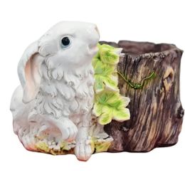 Garden Decorations Pocket Flower Tray Small Rabbit Resin Artifact Home Study Decoration 231011