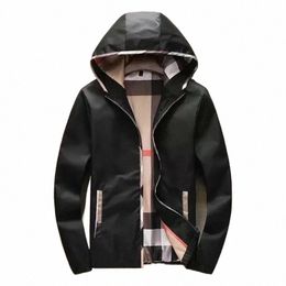 blcak Plaid Jacket Fashion Designer mens womens Fall Winter Thermal casual Hip hop street zipper Outdoor jackets stripes Asian size M-3XL D2NE#