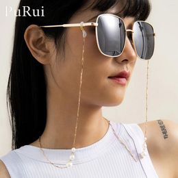 Sunglasses Frames 2023 Fashion Eyeglasses Chain Imitation Pearl Beaded Women Outside Casual Eyewear Accessory Necklace Mask Hanging Rope