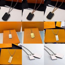 10 Style Unisex Necklace 316L Titanium steel Engraved Letter 18K Plated Gold Necklaces With Single Heart Punk Pendant329f