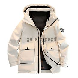 Men's Down Parkas Men's Winter Down Jacket Coats L-7XL Plus Size Thick Warm Casual Fashion Hooded Puffer Coat Male White Duck Down Jacket Clothing J231010