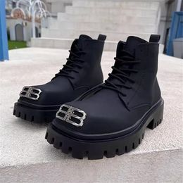 Balanciga Boots Square Toe Ankle Mens Fashion Mans High Boots Balencigaa Black Male Casual Sneakers