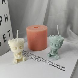 Candles Cake Accessories Tree Man Silicone Mold Little Cute Boy Cartoon Figure Candle Resin Epoxy Moulds Christmas 231010
