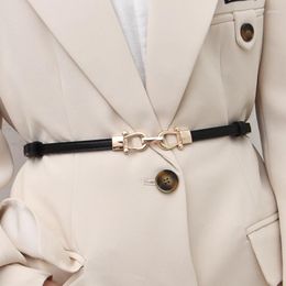 Belts Ladies Adjustable Thin Decoration With Skirt Shirt Dress Waist Belt Metal Hook Buckle Waistband 2023 PU Leather
