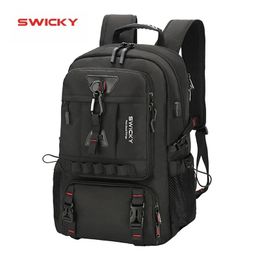 School Bags SWICKY Male multifunction fashion business casual travel waterproof 156 inch 173 Laptop men backpack Boys' school bags 231011